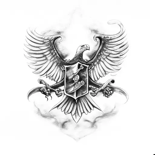 Harry potter deathly hallow with snake and eagle tattoo design idea