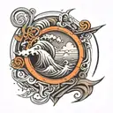 waveform tattoo design idea