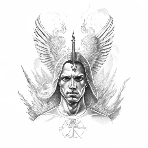 archangel san miguel  tattoo design idea
