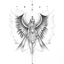 falling angel  tattoo design idea