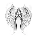 falling angel  tattoo design idea
