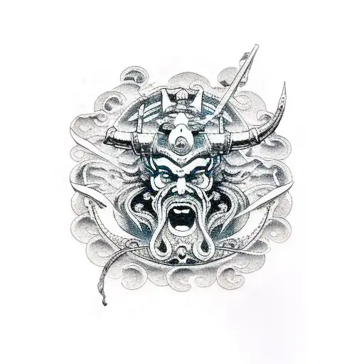 poseidon  aqua  tattoo design idea