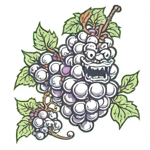 goon grapes tattoo design idea