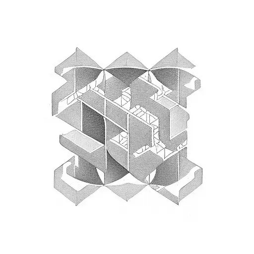 letters C , R, and J , risk taking , cube tattoo design idea