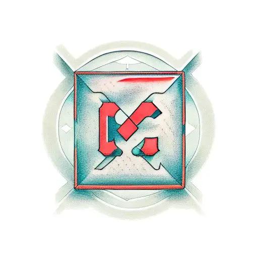 letters C , R, and J , risk taking , cube tattoo design idea