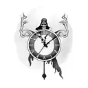 Grim Reaper with clock all ober thé arm tattoo design idea