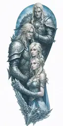 Arthas Menethil and Jaina Proudmore tattoo design idea