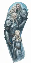 Arthas Menethil and Jaina Proudmore tattoo design idea