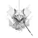 audio waveform tattoo design idea