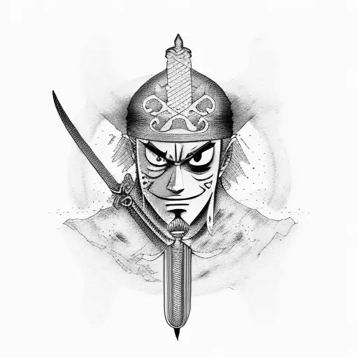 zoro three sword style  tattoo design idea