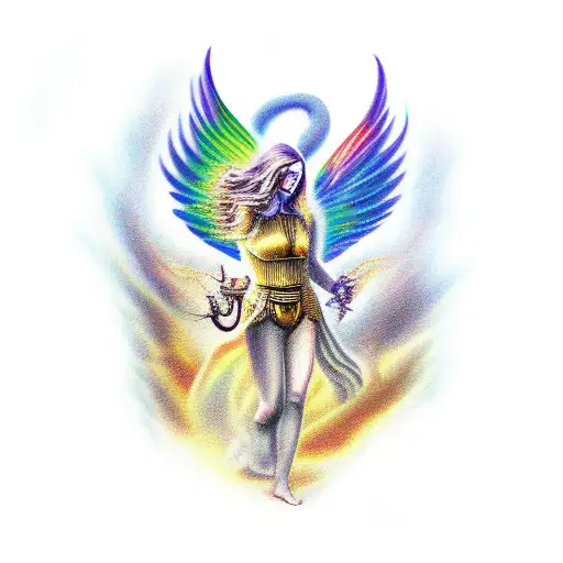 lucifer's fall from heaven tattoo design idea