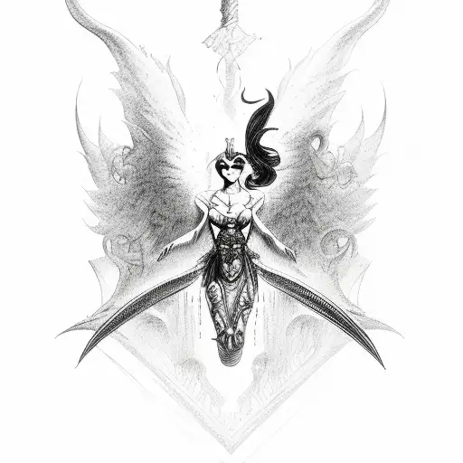lucifer's fall from heaven tattoo design idea