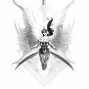 lucifer's fall from heaven tattoo design idea