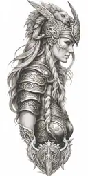 norse Valkyrie tattoo design idea