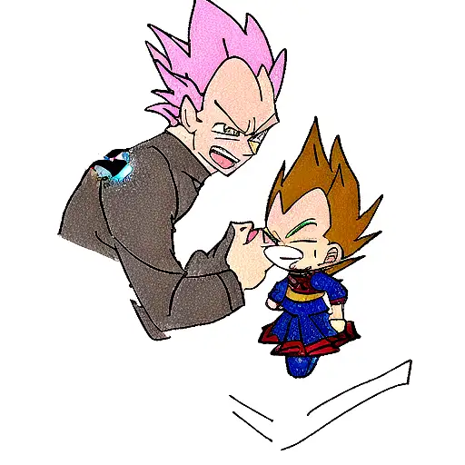 majin vegeta and ego vegeta tattoo design idea