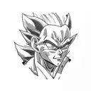 majin vegeta and ego vegeta tattoo design idea