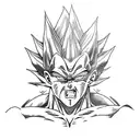 majin vegeta and ego vegeta tattoo design idea