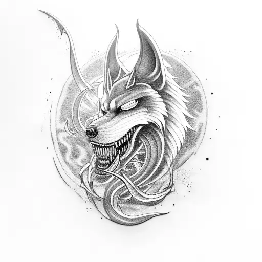 Fenrir Hel Jormungandr tattoo design idea