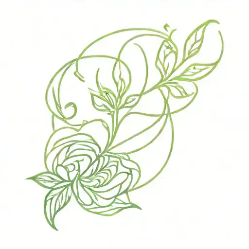 Chartreuse logo fine line art tattoo tattoo design idea