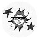 sun moon stars tattoo design idea