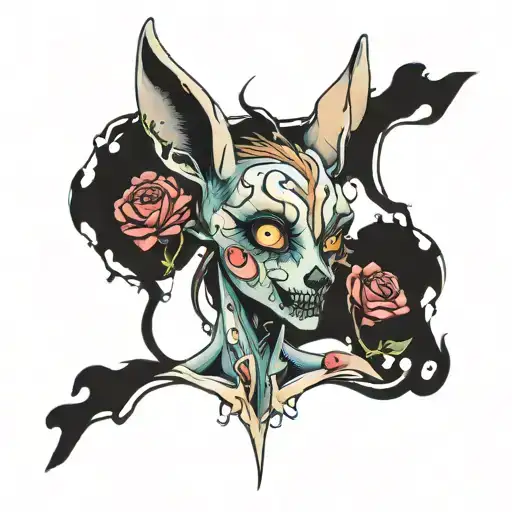 Bambi Zombie tattoo design idea