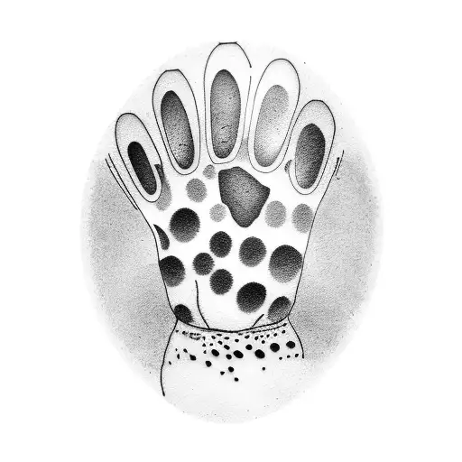 rabbit paw print  tattoo design idea