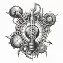 physics, electricity tattoo design idea