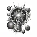 physics, electricity tattoo design idea