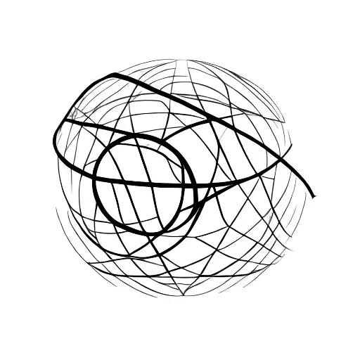 A minimalistic globe with a trail of footprints, symbolizing the freedom of travel tattoo design idea