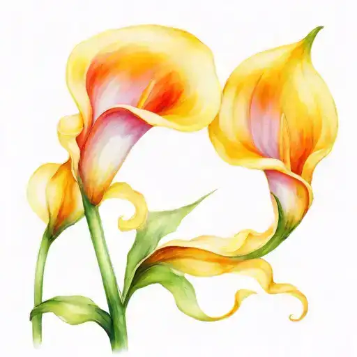one calla lily flower tattoo design idea