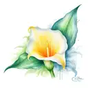 calla lily flower tattoo design idea
