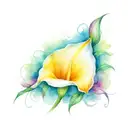 calla lily flower tattoo design idea