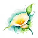 calla lily flower tattoo design idea