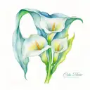 calla lilies intertwined tattoo design idea