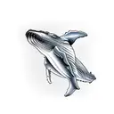 humpback whale tattoo design idea