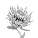 borage protea flower daughter tattoo design idea