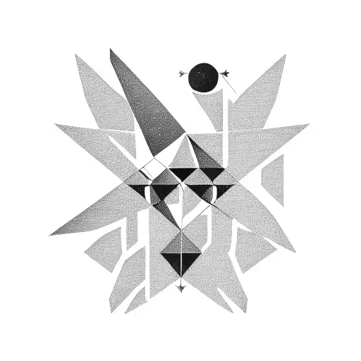 Sagittarius constellation with small arrows incorporated into the design tattoo design idea