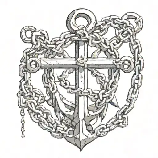 Anchor & chain tattoo design idea