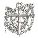 Anchor & chain tattoo design idea