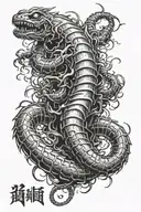 japanese, tokyo ghoul centipede tattoo design idea