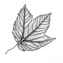 sycamore leaf tattoo design idea