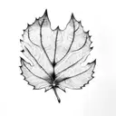 sycamore leaf tattoo design idea