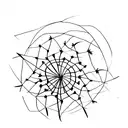 geometric dandelion tattoo design idea