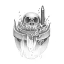 old smoke pipe  tattoo design idea