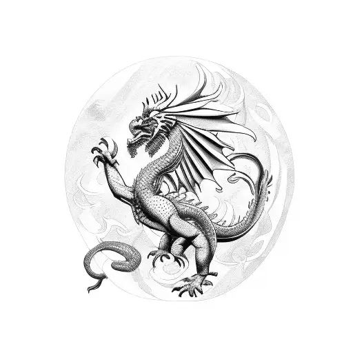 dragon, rooster and horse standing victoriously tattoo design idea