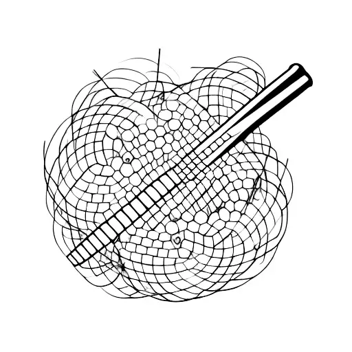 A minimalist tattoo of a cricket bat and ball intertwined with a theater mask, symbolizing the client's love for both cricket and acting tattoo design idea