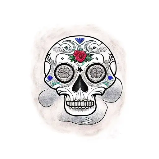 calavera mexicana chef tattoo design idea