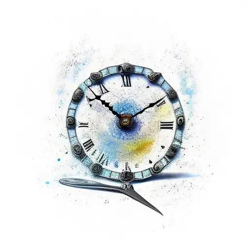 Salvador Dali clock, ☯️  tattoo design idea