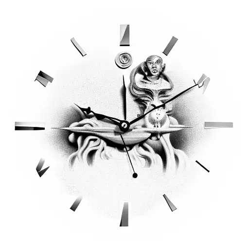 Salvador Dali clock, ☯️  tattoo design idea