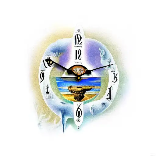Salvador Dali clock tattoo design idea